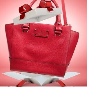 Kate Spade Red Camryn Wellesley Tote Bag